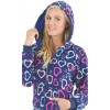 Schlafoverall (Fleece) HEARTS OF LOVE mit Kapuze